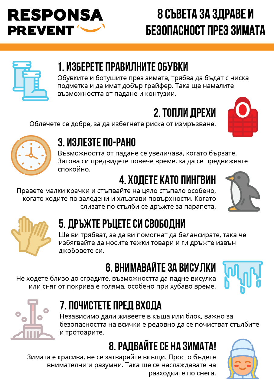 СЪВЕТИ ЗА БЕЗОПАСНОСТ В ЗИМНИ УСЛОВИЯ